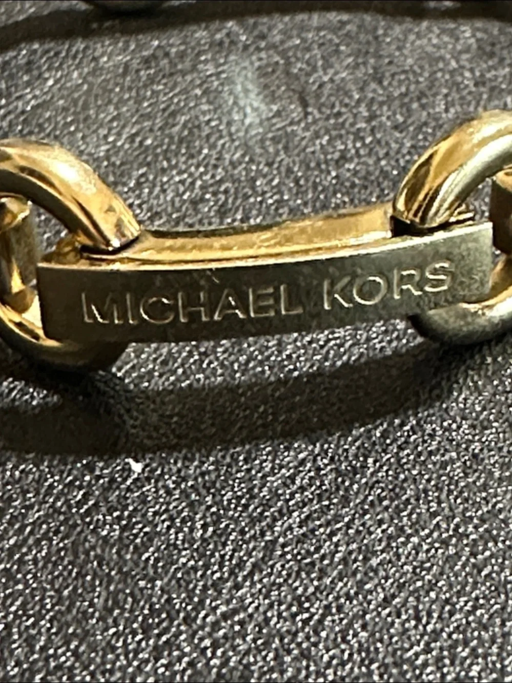 Michael Kors Gold Tone Status Link Horsebit Bangle Bracelet